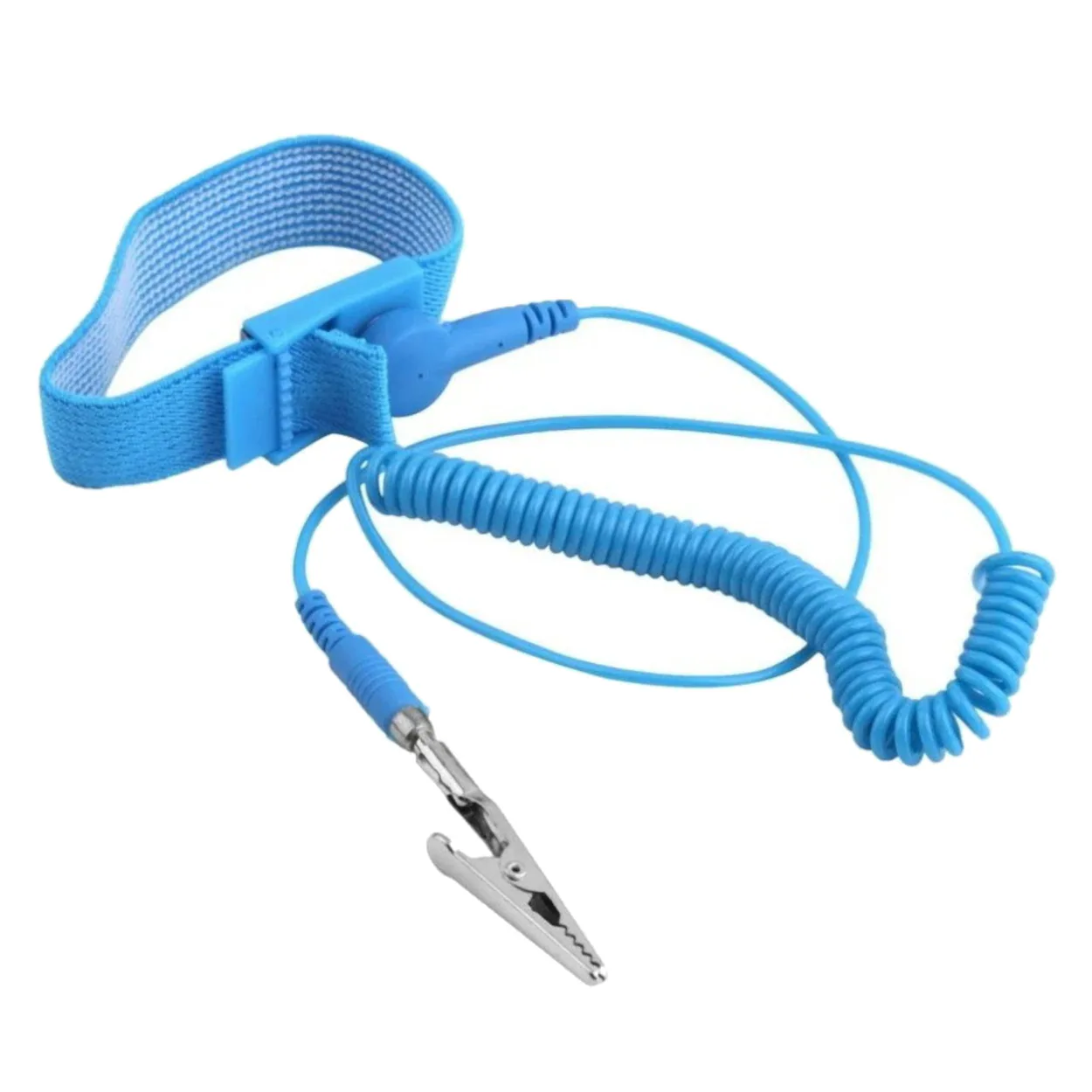 blue_elastic_anti-static_wrist_strap_with_a_coiled_grounding_polyurethane_cord_terminating_in_a_metal_alligator_clip._infographic_detailing_the_internal_1_megohm_safety_resistor_3_