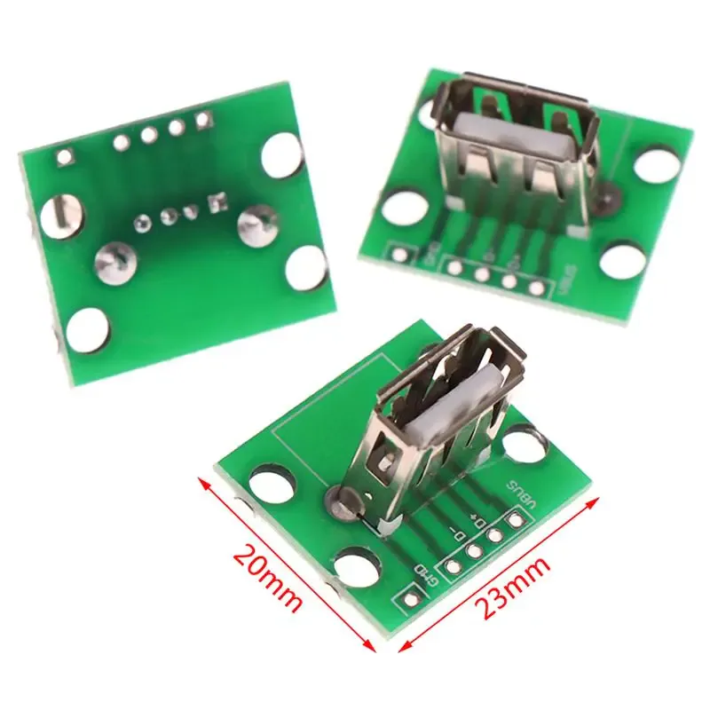 Vertical-USB-2.0-Connector-to-2.54mm-DIP-PCB-1